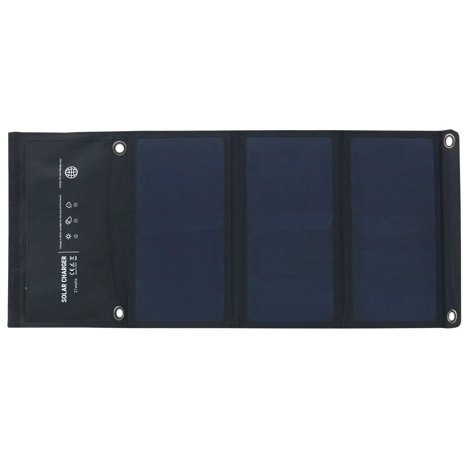 

5V 21W Waterproof Solar Powered Charger Foldable Outdoor Solar Charger Dual USB Ports for IOS 8/X/7/6s, IOS Pro/Air 2/mini