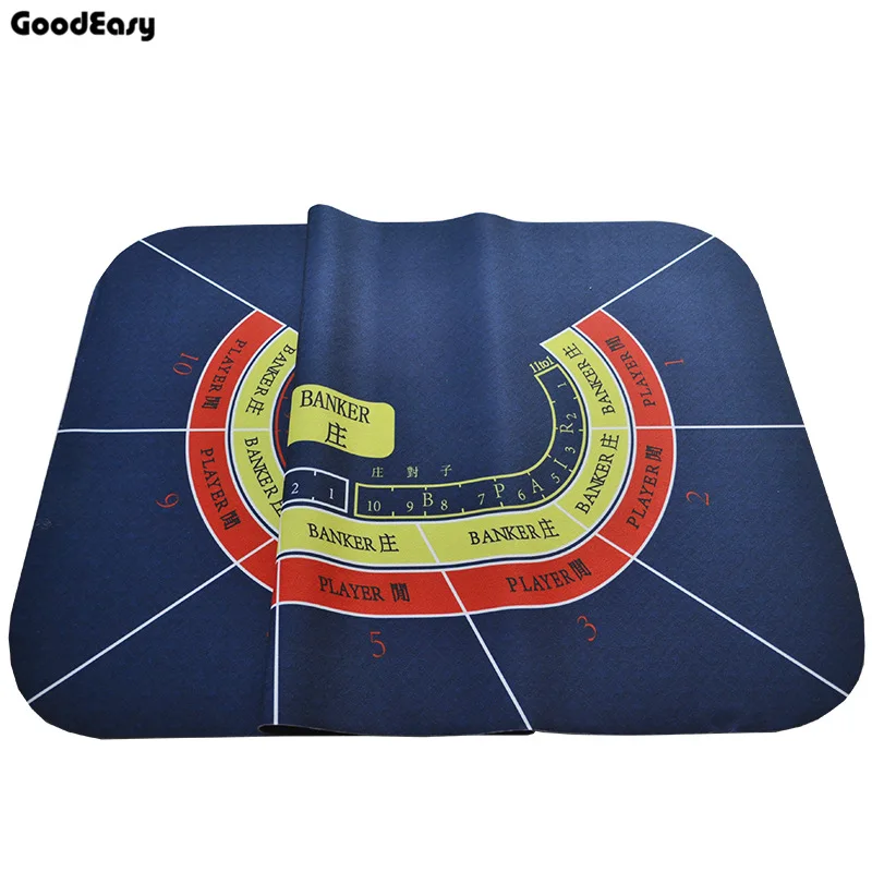 180*90cm Baccarat Suede Rubber Texas Hold'em Black Jack 21Points Casino Poker Tablecloth Water Resistant Poker Table Game Mat-2