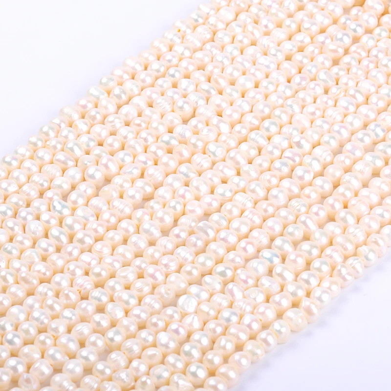 1pack/lot 8-9mm A quality Thread punch Natural freshwater Pearl Loose Beads DIY for Jewelry bracelet necklace