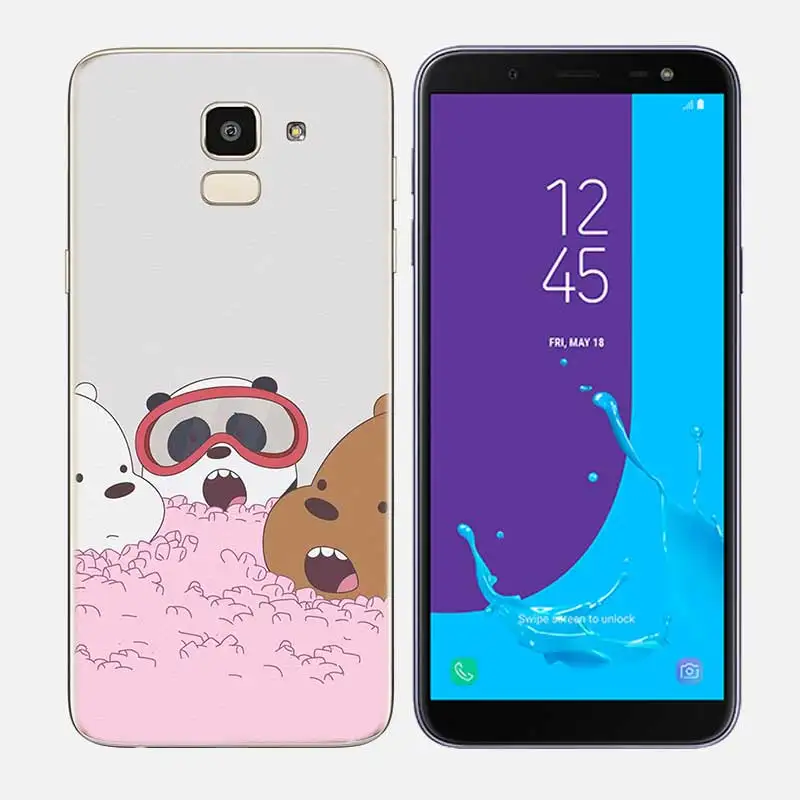 Мягкий силиконовый чехол для телефона медведях для samsung Galaxy j8 j7 j6 j5 j4 j3 Prime Plus - Цвет: Style 02