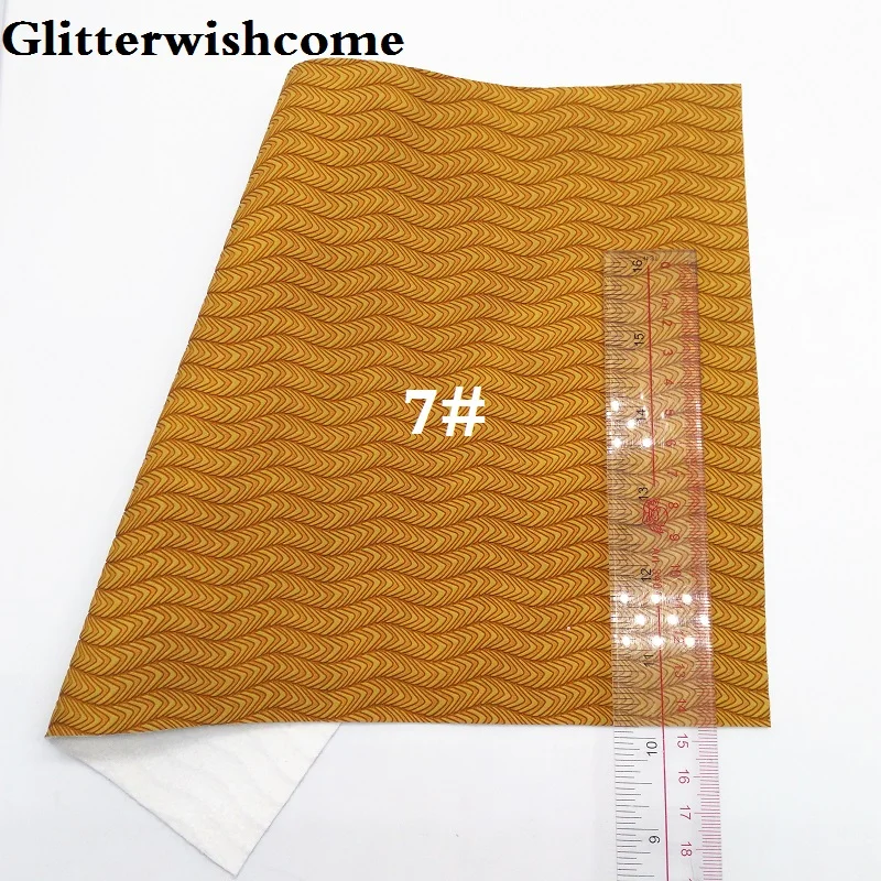 Glitterwishcome 21X29 см A4 размер винил для бантов тисненая кожа Fabirc искусственная кожа листы для бантов, GM146A