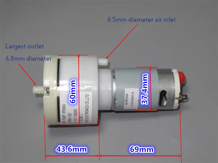 DC 12 V вакуумный микро-Насос самовсасывающий воздушный насос Электрический ускоритель откачки 15л/мин экран сепаратор машина для медицинского лечения