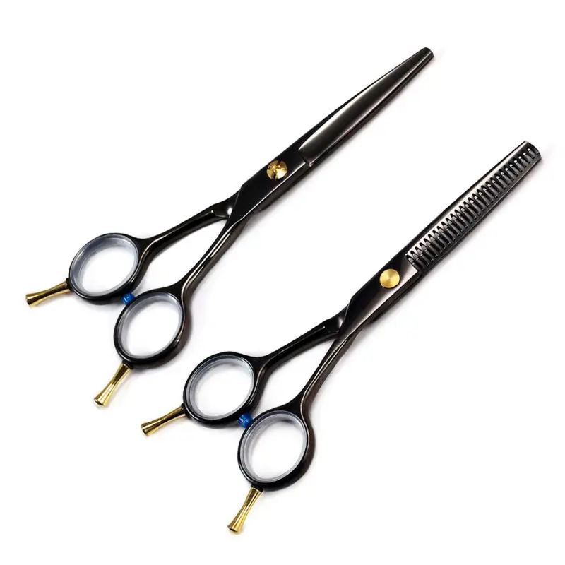 

Professional l Shears Razor Edge Steel 5.5 Fire Black Hairdressing Scissors Barber Hair Cutting Scissors Shears Mustache Scissor