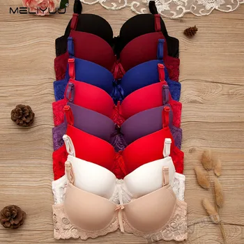

Fashion Bras For Women Sexy Lace Push up Bra Small cup Underwear Underwire Bralette Thin Padded Brassiere lingerie