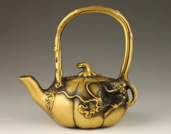 

Collection Handmade Old brass copper Pumpkin Casting Teapot