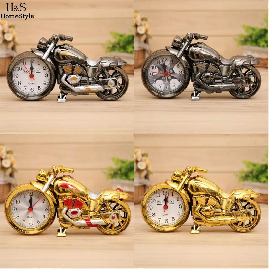 Analog Motorcycle Desk Quartz Operated Model Battery Alarm Clocks
