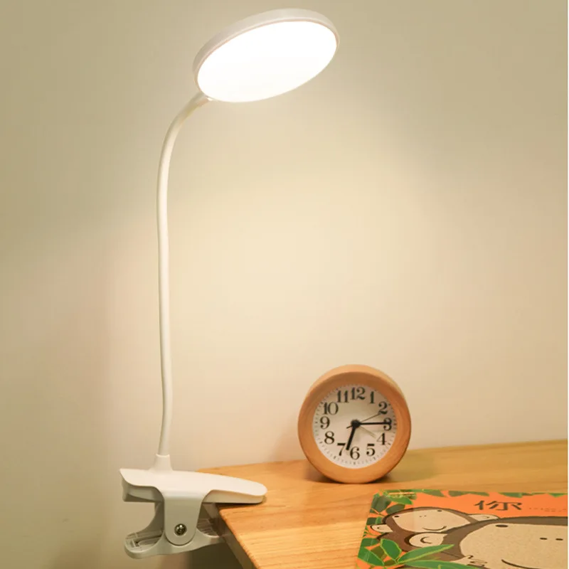 

LED Touch On/off Switch 3 Modes Clip Desk Lamp Eye Protection Desk Light Dimmer USB Led Table Lamp