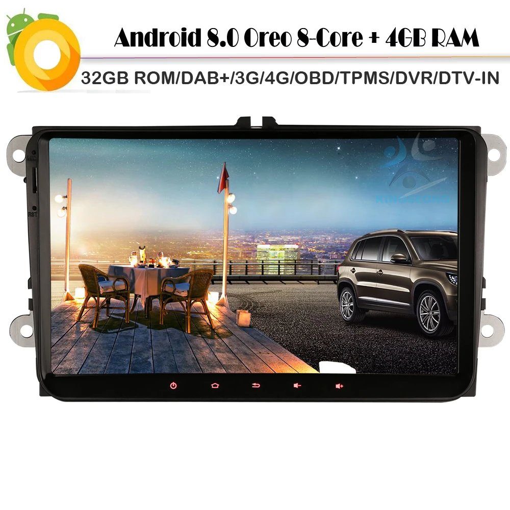 9 &quotAndroid 8 0 Octa Core радио автомобиль gps СБ Navi для VW Touran Passat B6 B7 Гольф MK5 MK6 DAB + авторадио
