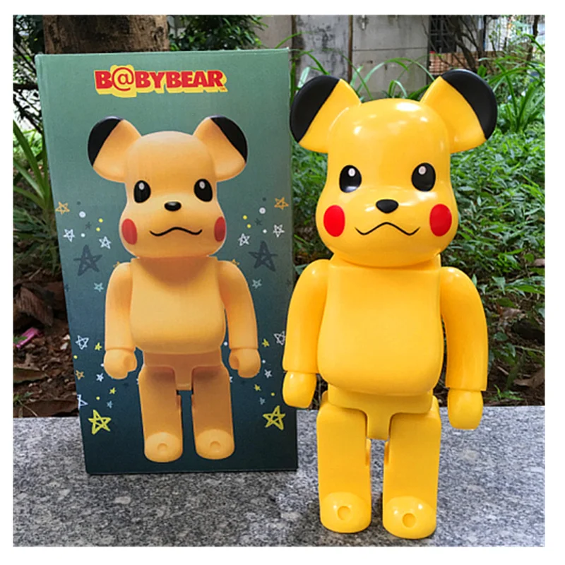 

400% 28CM Building Block Be@rbrick Cos Pikachu DIY Graffiti Vinyl Action Figure Gloomy Bear Collectible Model Toy H134