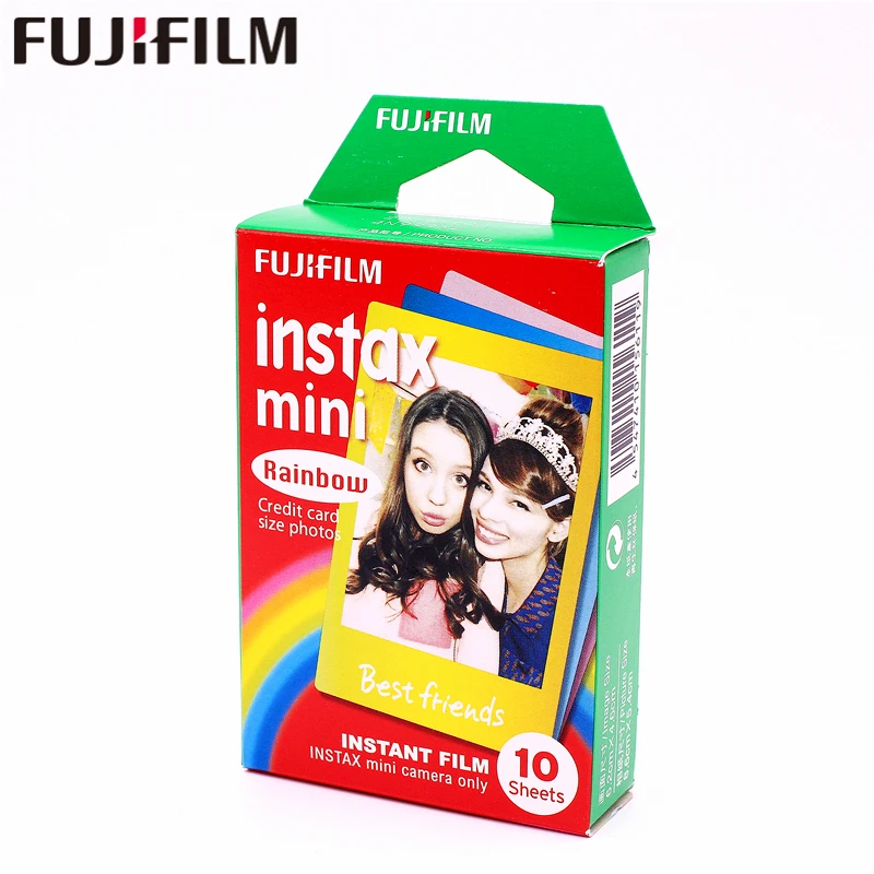 Fujifilm 10 листов Instax Мини Радуга мгновенная пленка фотобумага для Instax Mini 8 7 s 25 50 s 90 9 SP-1 SP-2 камеры