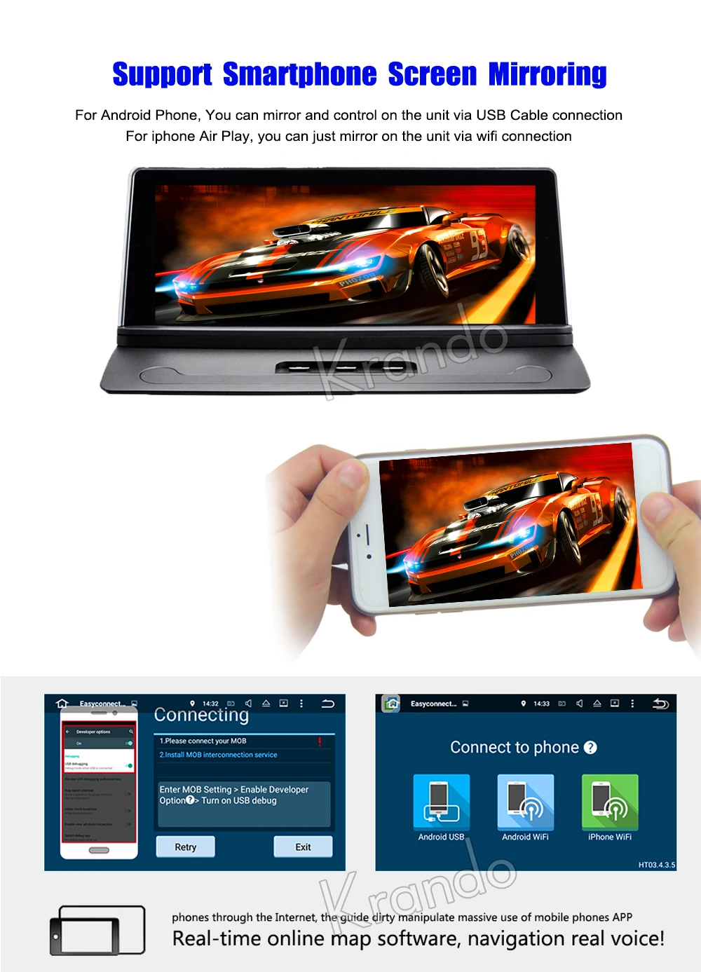 Flash Deal Krando Android 7.1 8.8" Full touch car Multimedia radio player GPS for Volvo XC90 2007-2013 entertainment system stereo WiFi BT 7
