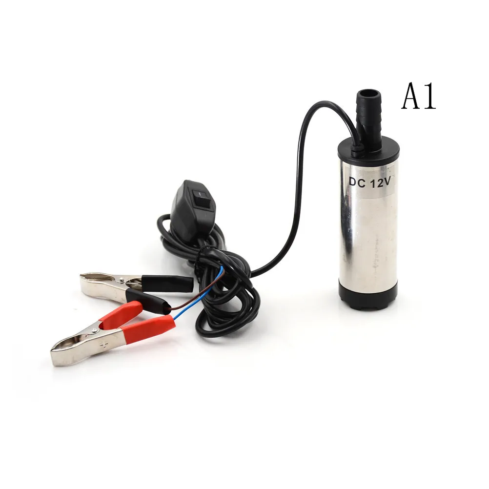 Car Electric Submersible Pump DC Motor Suction Oil Water Disel Pump Stainless Steel Shell Fuel Transfer Pump 12L/min 12V 24V