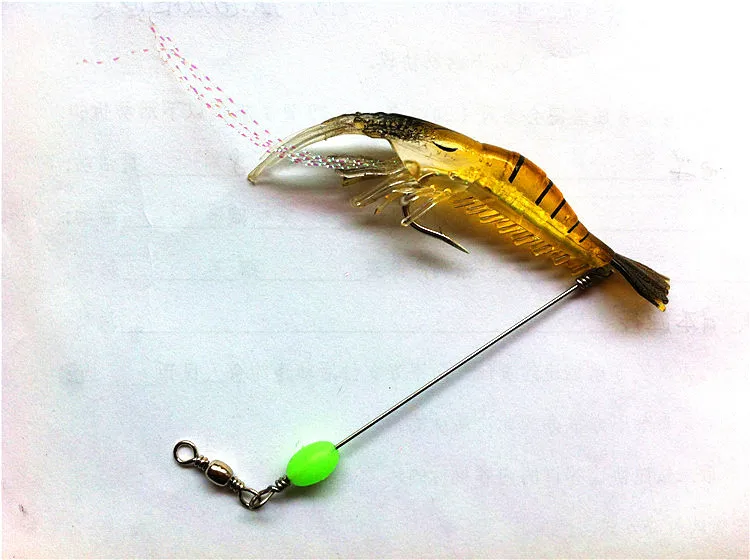 

10pcs/lot free shipping 9.5cm Biomimetic Soft Prawn Shrimp Fishing Lure Baits