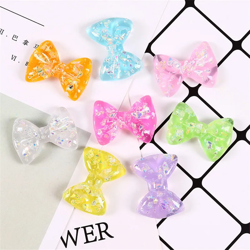 

Colorful Bowknot Lizuny Glue for Slices Lightweight Clay Slime Filler Charms DIY Additives for Slices Resin Material Accessories