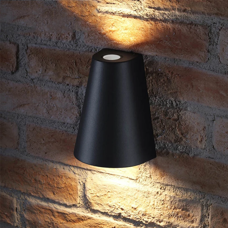 Modern Outdoor Waterproof IP6510W LED Up And Down Double Head Wall Lamp Aluminum Alloy Simple Living Room Porch Wall Light