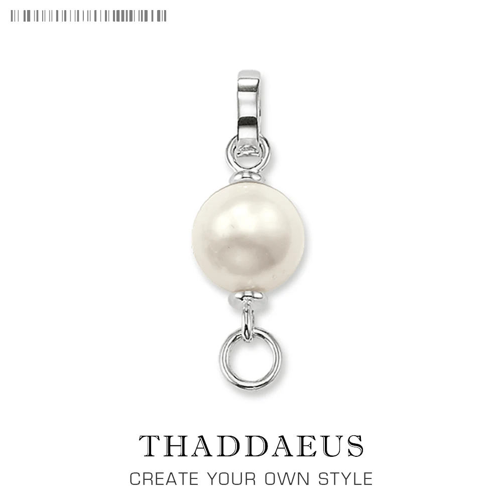 

Pearl TS Charms Carriers 925 Sterling Silver Pearl Fit TMS Necklace,2020 Thomas Style Glam TS Jewelry Soul Gift For Women Girls