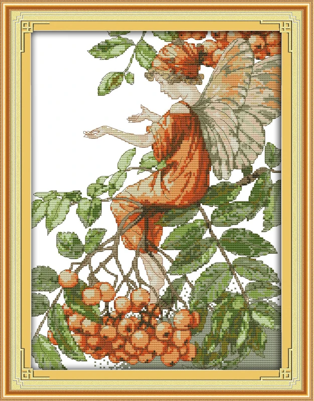 

A butterfly fairy, counted printed on fabric DMC 14CT 11CT Cross Stitch kits,embroidery needlework Sets Home Decor