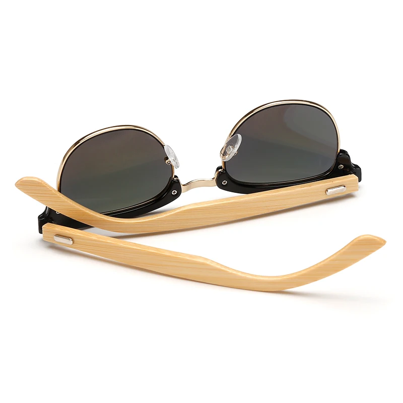 GLAUSA Новая мода продукты Для мужчин женские солнечные очки Bamboo без границ солнцезащитные очки au ретро деревянные очки деревянный каркас ручной работы S1505
