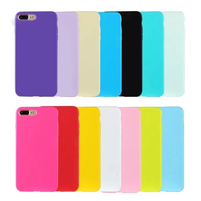 Hot 14 Solid Color Purple Red Yellow Blue Black Pink Green Soft Case For Iphone 7 Case 7 Plus 4 7 5 5 Inch Case For Iphone Case Pluscase For Aliexpress