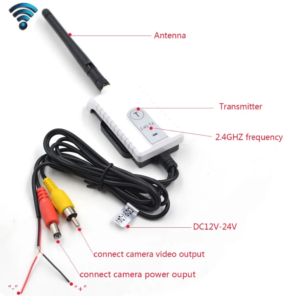Wireless AV Transmitter and Receiver For RV Truck Trailer Bus Video Monitor Truck Reversing Rear View Backup Camera rear camera rear view camera video transmitter receiver