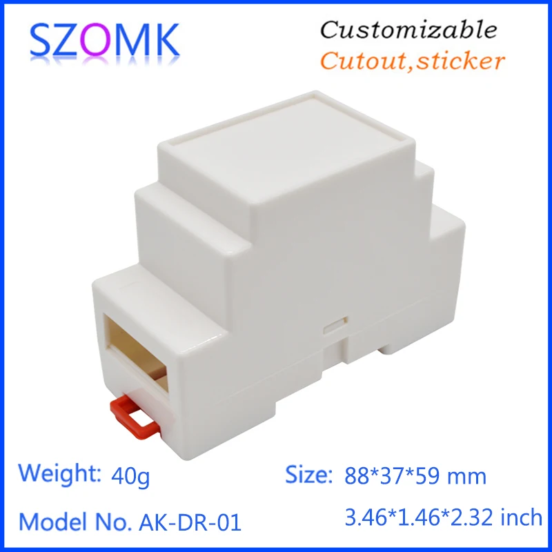 szomk electronics plastic enclosure for pcb junction box din rail enclosure control box szomk outlet boxes instrument enclosure box project box plastic housing (17)