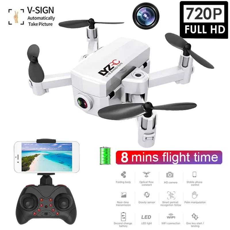 

RC Drone Mini Foldable Selfie Dron Wifi FPV HD 720P/480P Camera Altitude Hold Quadcopter Vs JJRC H47 Helicopt Toys Foy Boys