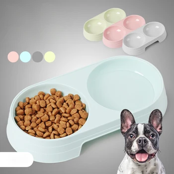 

Pet Dog Feeding Food Bowls Wholesale Double Feeder Bowl for Cat Puppy