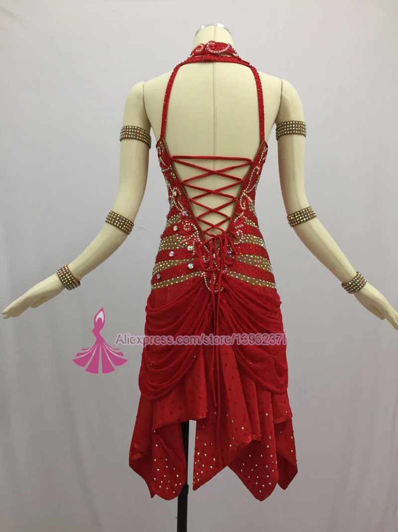 Женская юбка для латинских танцев, дизайн, сексуальное платье для танцев Sumba Rumba, красное стандартное платье для латинских танцев для взрослых