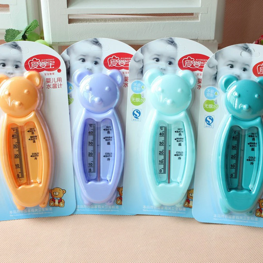 1pc/2pcs/3pcs Random Color Cartoon Bear Baby Kids Bath Water Thermometer Plastic Tub Water Sensor Thermometer