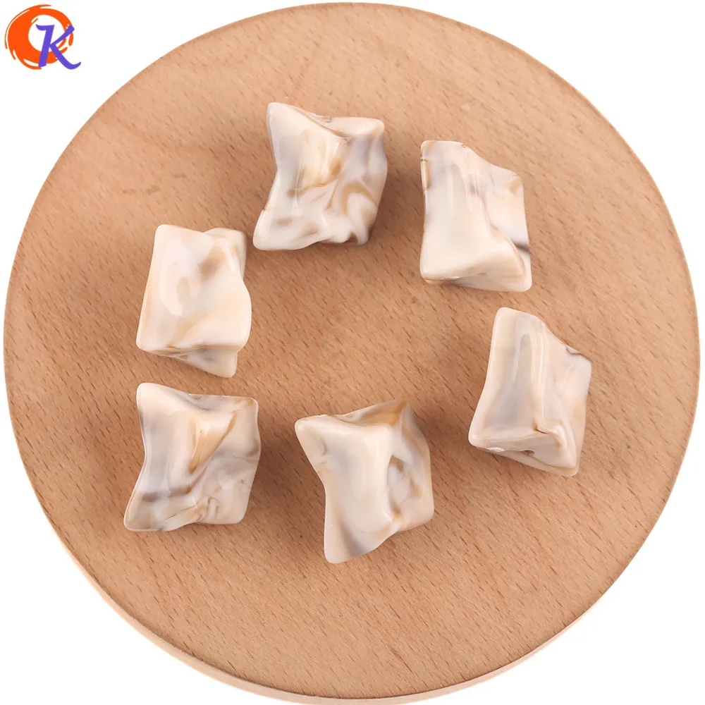 

Cordial Design 15*21MM 100Pcs Jewelry Accessories/Acrylic Beads/Marble Effect/Irregular Shape/DIY/Hand Made/Earring Findings
