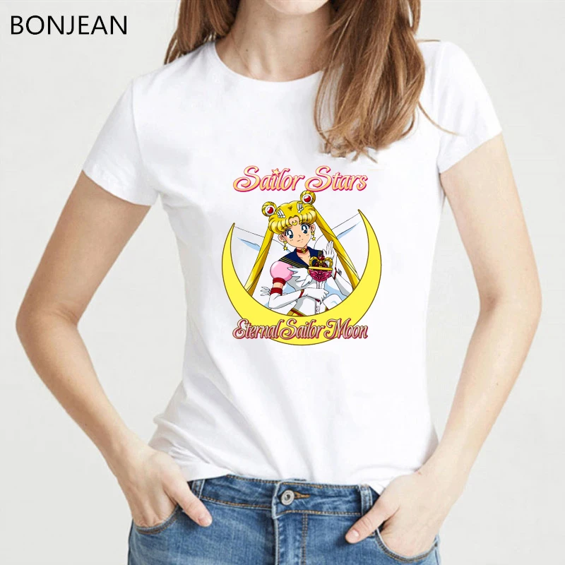 

Sailor Moon t shirt graphic tees women clothes 2019 harajuku shirt summer tops tee shirt femme white female t-shirt streetwear