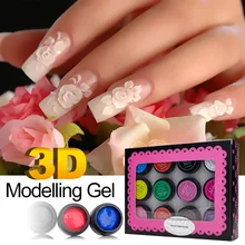 Ellwings 3D Резные узоры гель лак для ногтей замочить от УФ Гель-лак Полупостоянный DIY скульптурирующий клей для ногтей