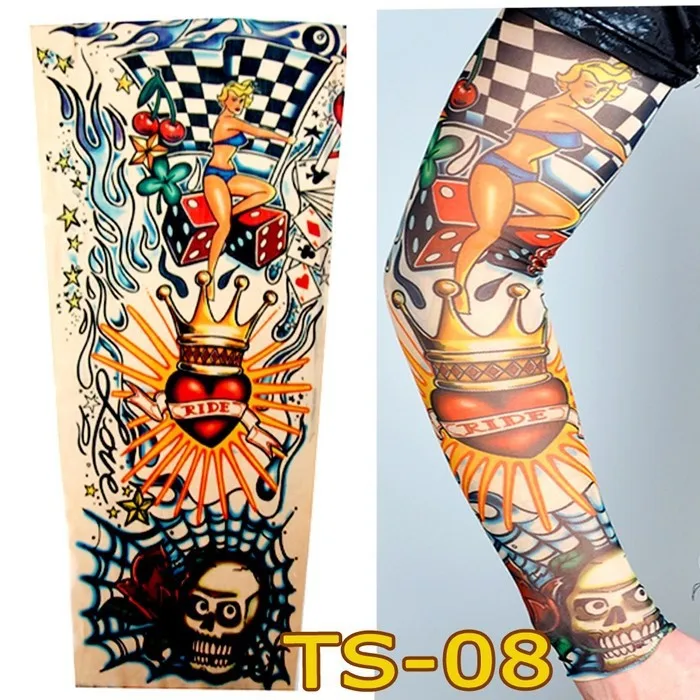 1 pc tattoo sleeves w 08 styles elastic fake 100 nylon arm 1 pc tattoo sleeves w 08 styles elastic fake 100 nylon arm