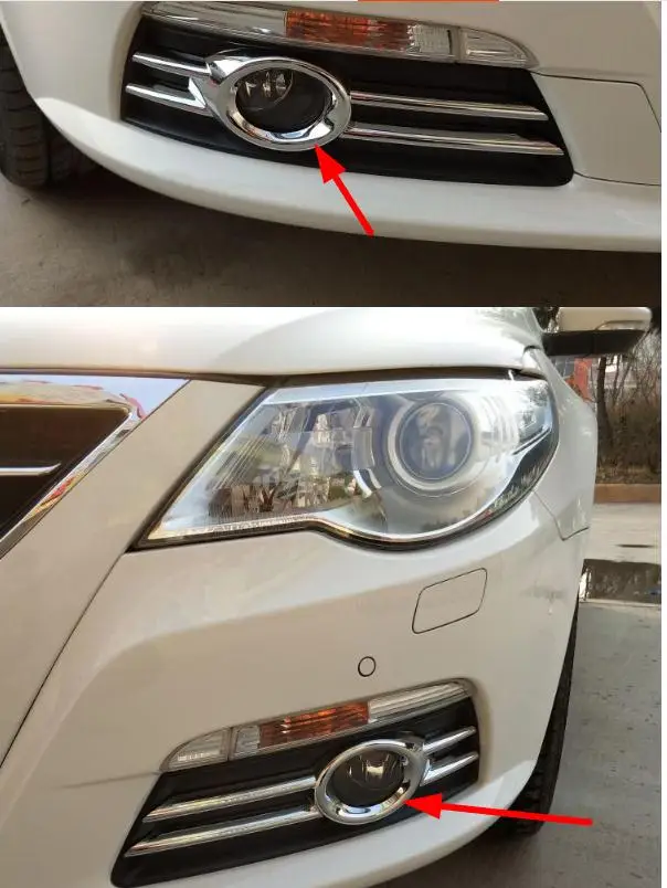 

ABS Chrome Front Fog light Lamp Cover Trim for 2009-2012 Volkswagen PASSAT CC Car styling
