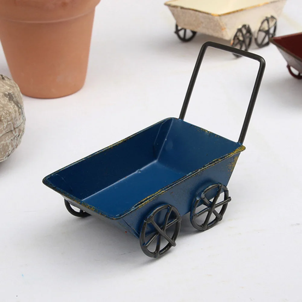 Mini Metal Trolleys Carts Miniature Fairy Garden Craft Home Decor Art