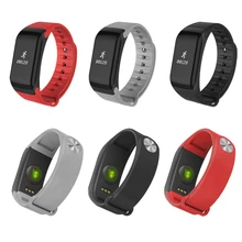 2017 Новый Кровяное Давление Heart Rate Часы Здорового Спорта Смарт-браслет Браслет F1 для IOS версии 8.0 Android 4.4 и выше