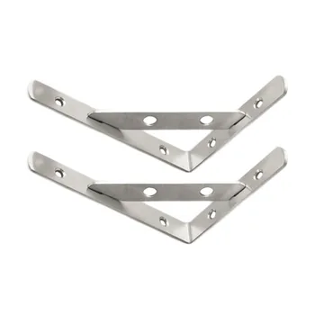

2Pcs Stainless Steel Tripod Bracket for Wall Shelf Bookcase Compartment Support Bracket with install screws