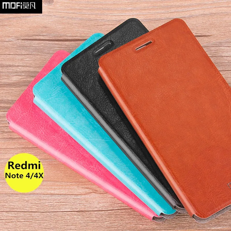 

for Xiaomi Redmi note 4X 5.5" case Global Version Redmi note 4 case MOFi original redmi note 4 pro flip case PU leather Cover
