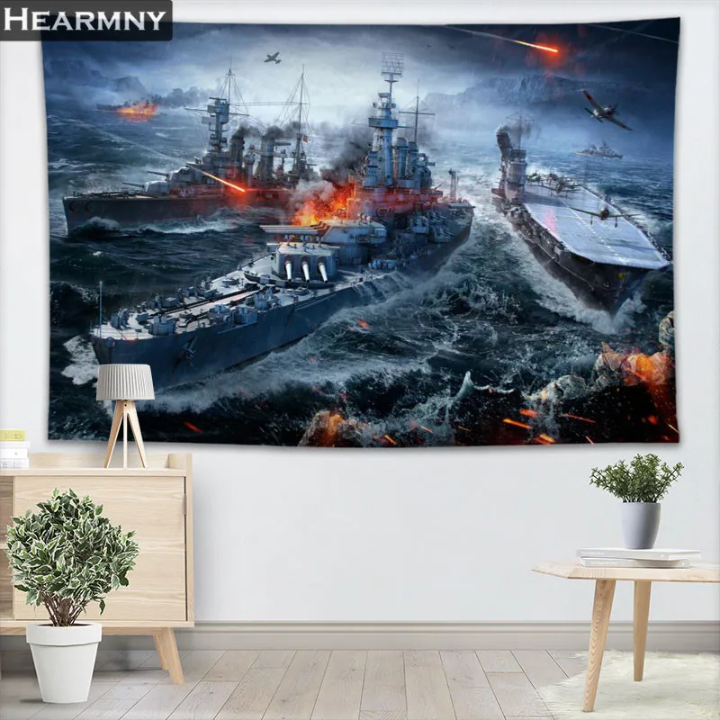 HEARMNY Ferry Tapestry Wall Hanging Decor Tapestry Show Piece For Home Decoration Camping Tent Travel Sleeping Pad - Цвет: 8