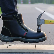 Супер размер, зимняя надежная обувь, мужские ботильоны со стальным носком, защищенные от проколов, водонепроницаемая рабочая обувь, мужская обувь
