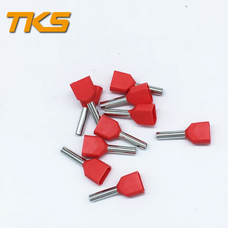 All Sizes Insulated Twin Cord End Terminals Double Entry Bootlace Ferrules