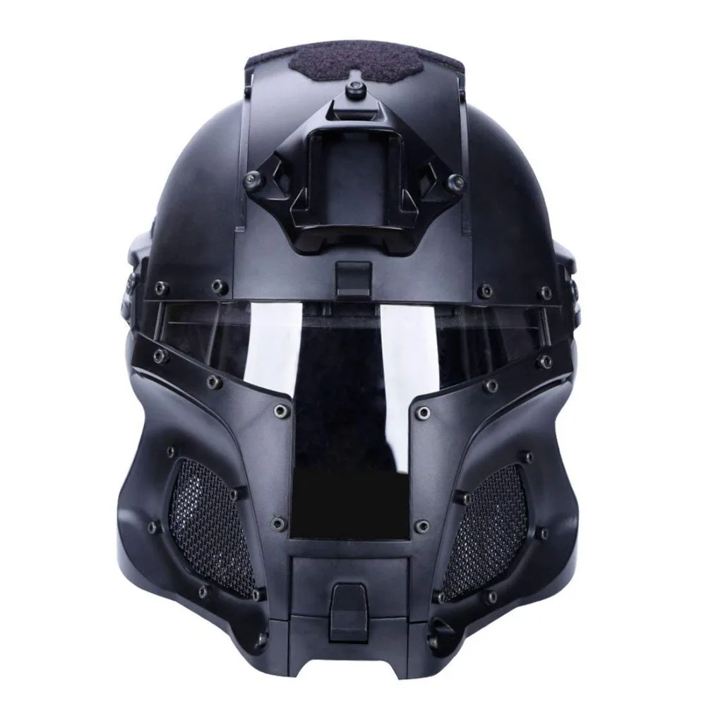 

Tactical Helmet Protective Fast Helmet Full Face Mesh Mask with Goggle for Outdoor Activity ,Middle Ages Knight Helmet Armor
