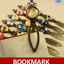 Античный бронзовый круглый Закладка, винтажная Металлическая Круглая Корона закладки с стеклянные драгоценные камни