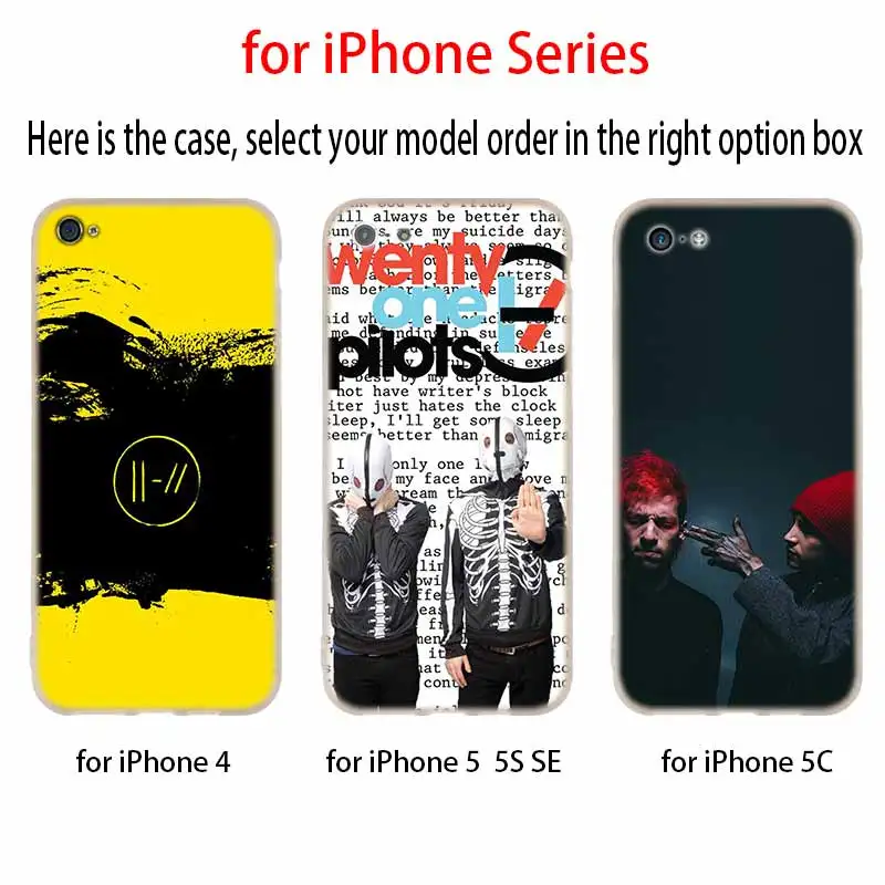 Twenty One Pilots 21 пилота Музыкальный Чехол Силиконовый мягкий чехол для iPhone 12 11 Pro X XS Max