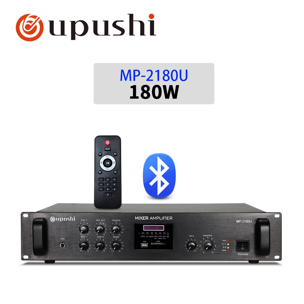 Bluetooth pa Усилитель домашний аудио усилитель Поддержка дистанционного управления, USb, sd-карта, FM для домашней системы объемного звучания - Цвет: 180 watt
