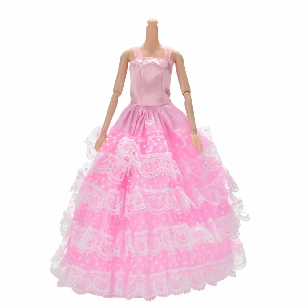 11,11 распродажа, ручная работа, многослойные платья принцессы, вечерние платья, свадебное платье для Барби, кукольный домик, костюм, одежда - Цвет: 7
