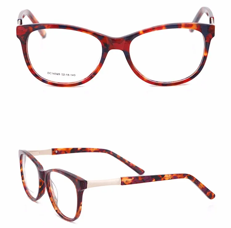 Fashion Unisex Designer High Quality Eyeglasses Frames Vintage Spectacle Amber Eyegalsses (2)