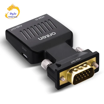 

Otten HDMI to VGA line Cable HDMI Converter Support 3D HD video converter head high definition connector
