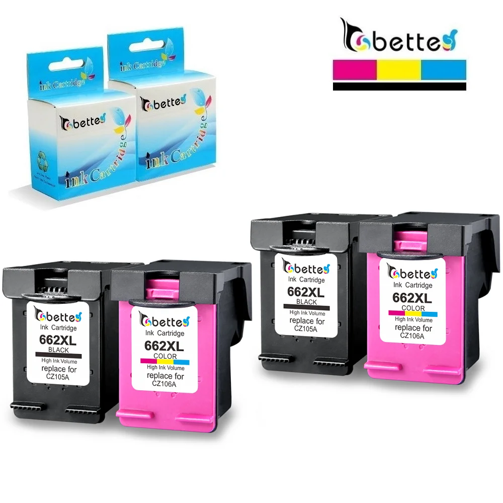 4pk, cartuchos de tinta para HP 662 662xl HP 662 deskjet Ink Advantage 2546  2548 2640 2645 2646 2648 3515 4518 4530 4535 4536 4538 4645|ink  cartridge|ink cartridge for hpcartridge for hp - AliExpress