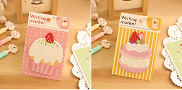 Kawaii цветок Сердце блокнот Стикеры для заметок милый торт липкие бумажные блокноты для детей подарочная Корейская канцелярия Школьные канцелярские товары - Цвет: 3